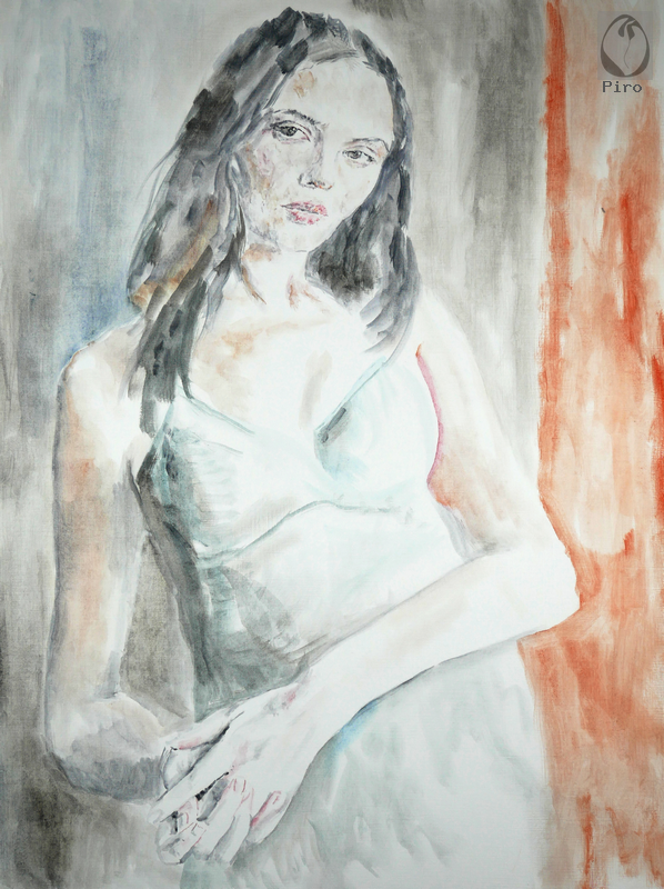 oil on paper - olio su carta di Piro